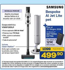 Samsung - Scopa Elettrica Vs80f28dlp