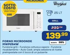 Whirlpool - Forno Microonde Mwp254w