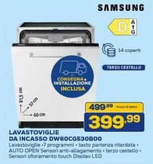 Samsung - Lavastoviglie Da Incasso DW60CG530B00