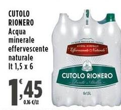 Cutolo Rionero - Acqua Minerale Effervescente Naturale