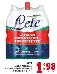 Lete - Acqua Minerale Effervescente Naturale