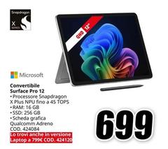 Microsoft - Convertibile Surface Pro 12