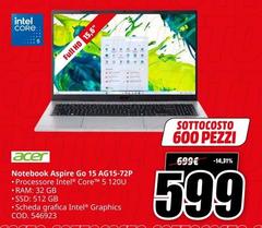 Acer - Notebook Aspire Go 15 AG15-72P