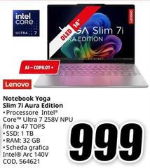 Lenovo - Notebook Yoga Slim 7i Aura Edition
