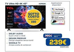TCL - Tv Ultra Hd 4k 43