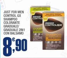 Control - Just For Men  GX Shampoo Colorante Graduale/Graduale/Graduale 2in 1 Con Balsamo