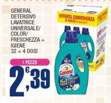 General - Detersivo Lavatrice Universale/ Color/ Freschezza + Igiene