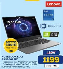 Lenovo - Notebook LOQ 83JE00LSIX