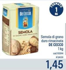 De Cecco - Semola Di Grano Duro Rimacinata