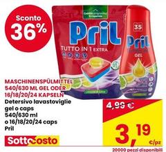 Pril - Detersivo Lavastoviglie Gel O Caps