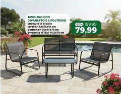 Tavolino Con Divanetto 2 Poltrone