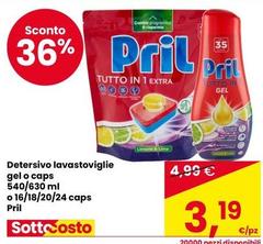 Pril - Detersivo Lavastoviglie Gel O Caps
