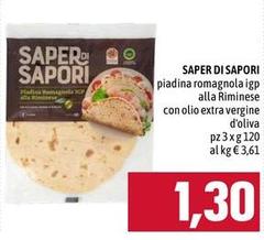 Saper di sapori - Piadina Romagnola IGP Alla Riminese Con Olio Extra Vergine D'Oliva
