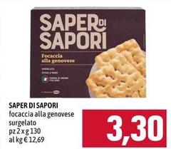 Saper di sapori - Focaccia Alla Genovese Surgelato