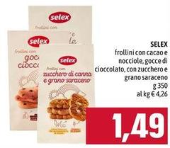 Selex - Frollini Con Cacao E Nocciole, Gocce Di Cioccolato, Con Zucchero E Grano Saraceno