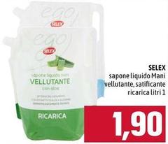 Selex - Sapone Liquido Mani Vellutante, Satificante Ricarica