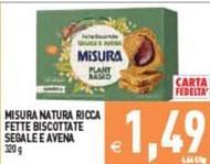 Misura - Natura Ricca Fette Biscottate Segale E Avena