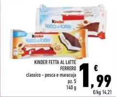 Kinder - Ferrero  Fetta Al Latte