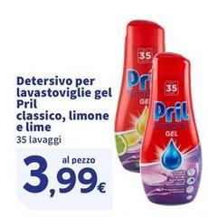 Pril - Detersivo Per Lavastoviglie Gel Classico, Limone E Lime