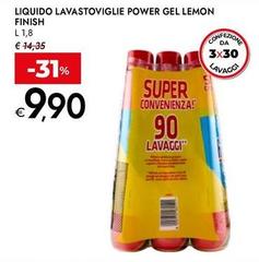 Finish - Liquido Lavastoviglie Power Gel Lemon