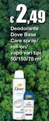 Deodorante Dove Base Care Spray
