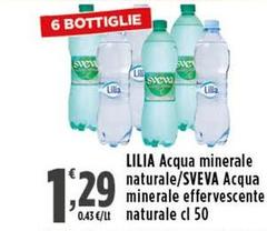 Lilia - Acqua Minerale Naturale/Sveva Acqua Minerale Effervescente Naturale 