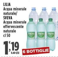 Lilia - Acqua Minerale Naturale/Sveva Acqua Minerale Effervescente Naturale 