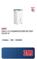 Argo - Fino A 12 Lt Deumidificatore Dry Pury Evo Wf 41