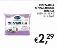 Francia - Mozzarella Senza Lattosio
