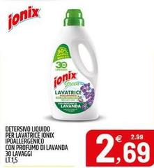 Green - Detersivo Liquido Per Lavatrice Iponix Iponallergenico Con Profumo Di Lavanda 30 Lavaggi