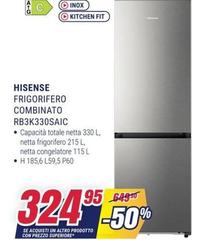 Hisense - Frigorifero Combinato Rb3k330saic