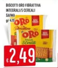 Saiwa - Biscotti Oro Fibrattiva Integrali