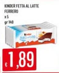 Kinder - Ferrero Fetta Al Latte 