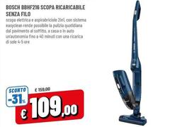 Bosch - Bbhf216 Scopa Ricaricabile Senza Filo