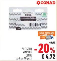 Conad - Pile Stilo, Ministilo
