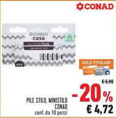 Conad - Pile Stilo, Ministilo