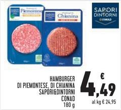 Sapori - Hamburger Di Piemontese, Di Chianina &Dintorni