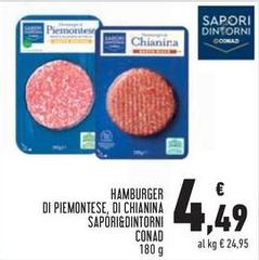 Sapori - Hamburger Di Piemontese, Di Chianina &Dintorni
