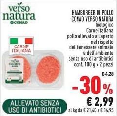 Conad - Hamburger Di Pollo Verso Natura