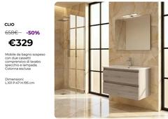 Clio Mobile Da Bagno Sospeso Con Due Cassetti 