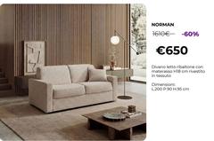 Norman Divano Letto Ribaltane Con Masterasso H18 Cm Rivestito In Tessuto 