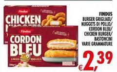 Findus - Burger Grigliati/ Nuggets Di Pollo/ Cordon Bleu/ Chicken Burger/ Bastoncini