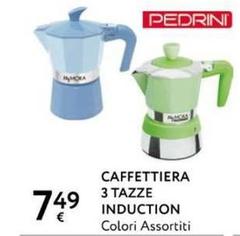 Pedrini - Caffettiera 3 Tazze Induction 