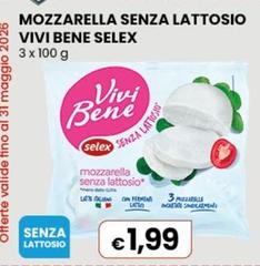 Selex - Mozzarella Senza Lattosio Vivi Bene 3 X 100 G