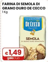 De Cecco - Farina Di Semola Di Grano Duro 1 Kg