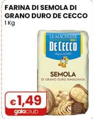 De Cecco - Farina Di Semola Di Grano Duro 1 Kg