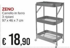 Zeno Carrello In Ferro 3 Ripiani  