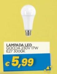 Lampada Led GOCCIA 230V 17W E27 3000K