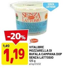 Vitalibre - Mozzarella Di Bufala Campana DOP Senza Lattosio
