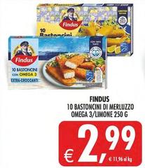 Findus - 10 Bastoncini Di Merluzzo Omega 3/ Limone